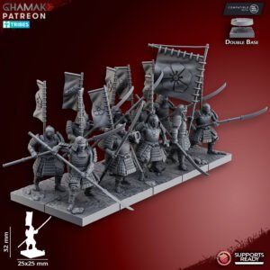 AkaI Samurái con Naginata