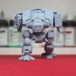 Ballistus Dreadnought Space Marines con lanzamisiles y cañón láser