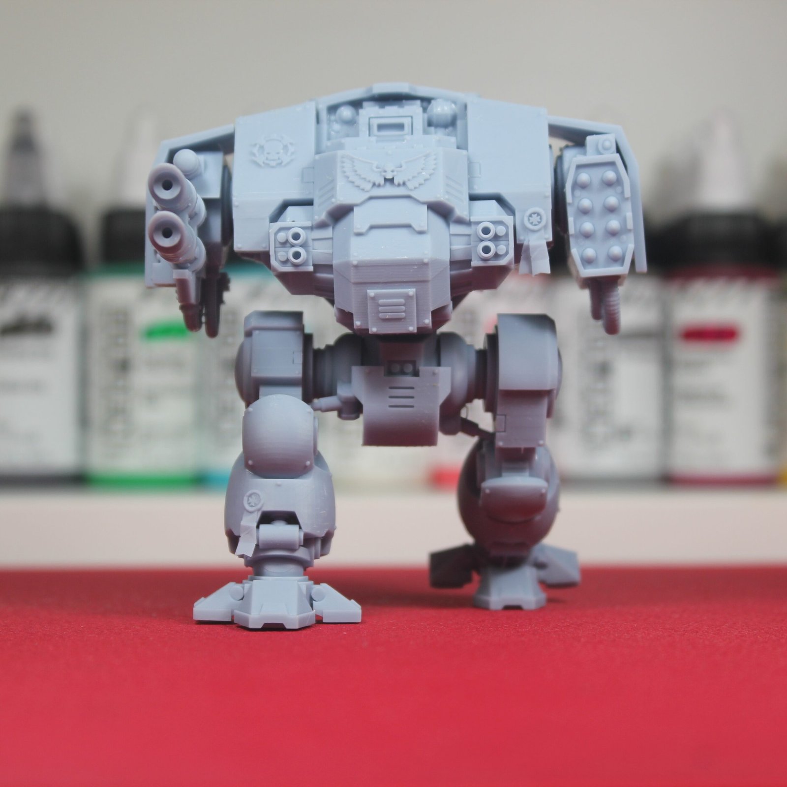 Ballistus Dreadnought Space Marines con lanzamisiles y cañón láser