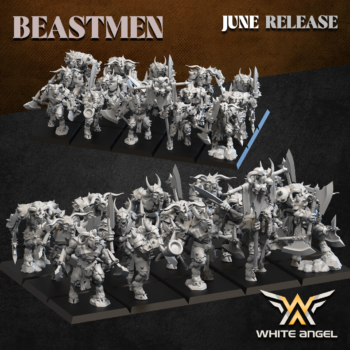 Regimiento de Bestigors Hombres Bestia para old world warhammer fantasy miniaturas
