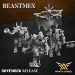 Bestigors de los Hombres Bestia grupo de mando Músico Capitán Estandarte