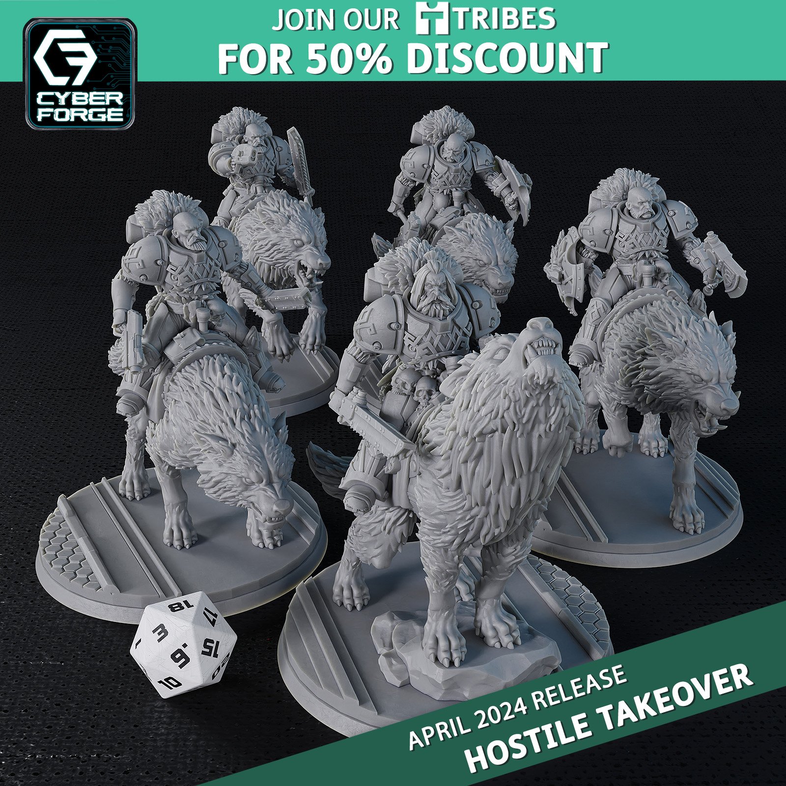 Caballería de Lobos de Trueno Space Wolves