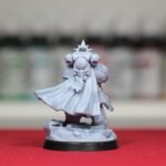 Capitán Blood Angels con armadura roja en Warhammer 40K