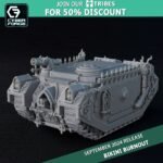 Castigador que puede hacer Rhino de las Adepta Sororitas, tanque de combate del Imperio en Warhammer 40K