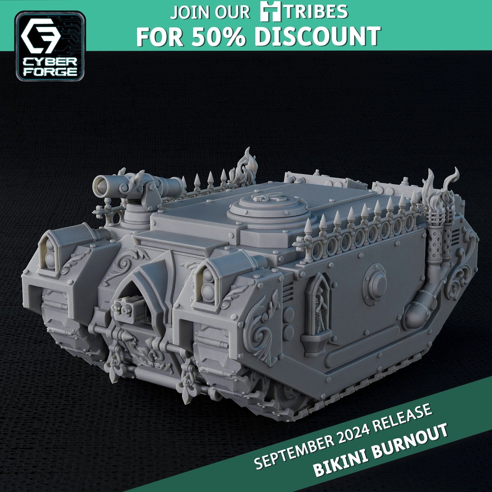 Castigador que puede hacer Rhino de las Adepta Sororitas, tanque de combate del Imperio en Warhammer 40K