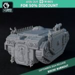 Castigador que puede hacer Rhino de las Adepta Sororitas, tanque de combate del Imperio en Warhammer 40K
