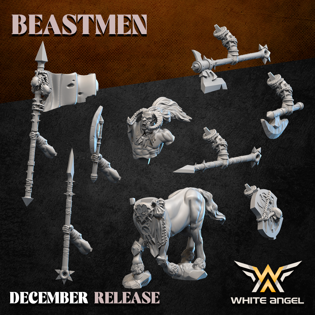 Miniaturas de Centigors Hombres Bestia partes bits