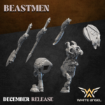 Miniaturas de Centigors Hombres Bestia partes bits escudos lanzas cabezas