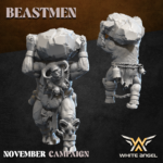 Cíclope de los Hombres Bestia, monstruo gigante de un solo ojo cargando piedra