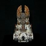 Vehículo Exorcista de las Hermanas de Batalla con iconografía del Imperio