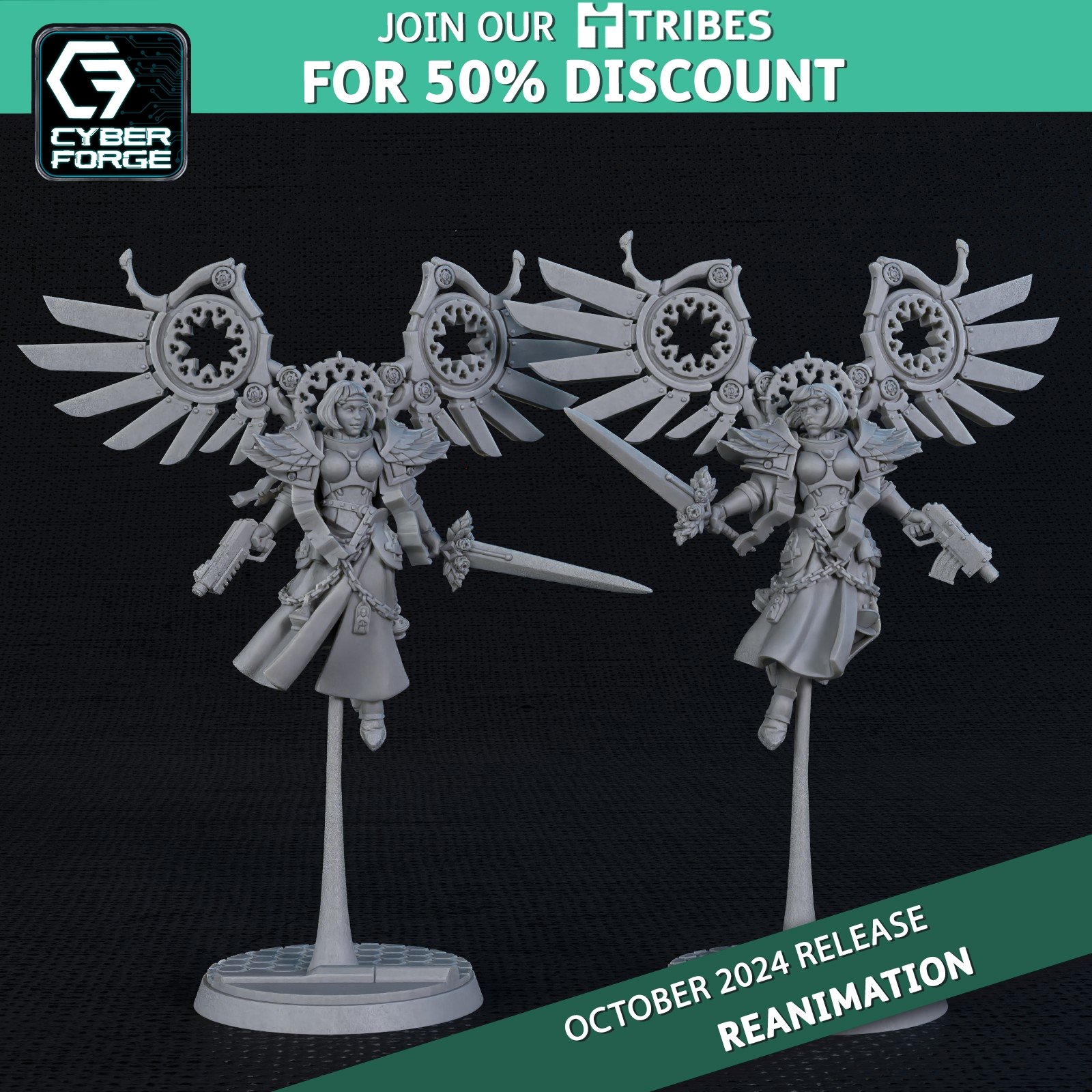 Guardias del Ángel Santa Celestine de Warhammer 40k, figura de miniatura detallada con alas y armadura, para coleccionistas y juegos de mesa