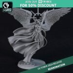 Ángel Santa Celestine de Warhammer 40k, figura de miniatura detallada con alas y armadura, para coleccionistas y juegos de mesa