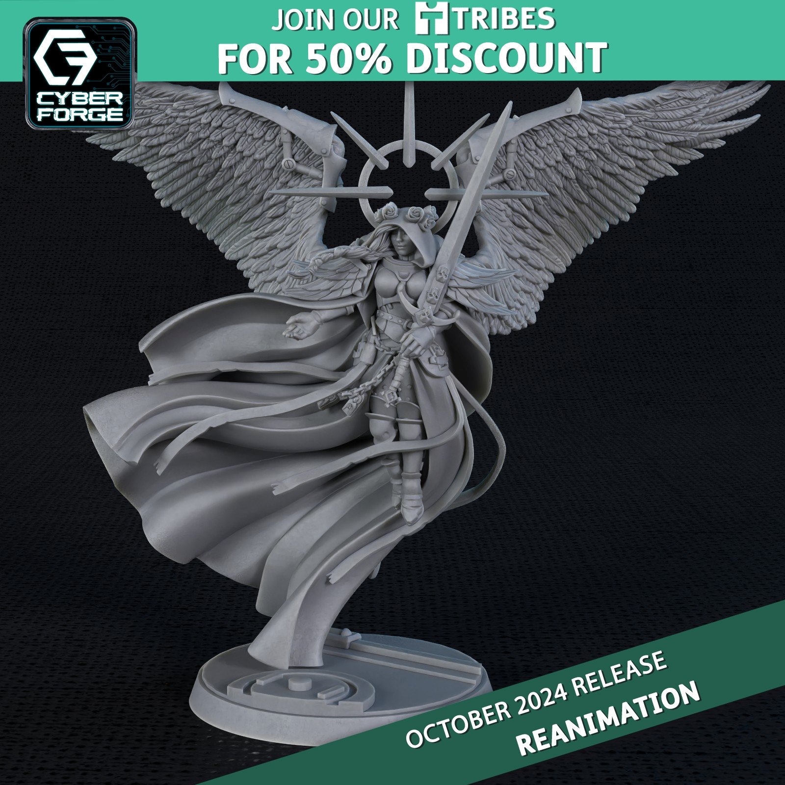 Ángel Santa Celestine de Warhammer 40k, figura de miniatura detallada con alas y armadura, para coleccionistas y juegos de mesa