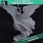 Ángel Santa Celestine de Warhammer 40k, figura de miniatura detallada con alas y armadura, para coleccionistas y juegos de mesa