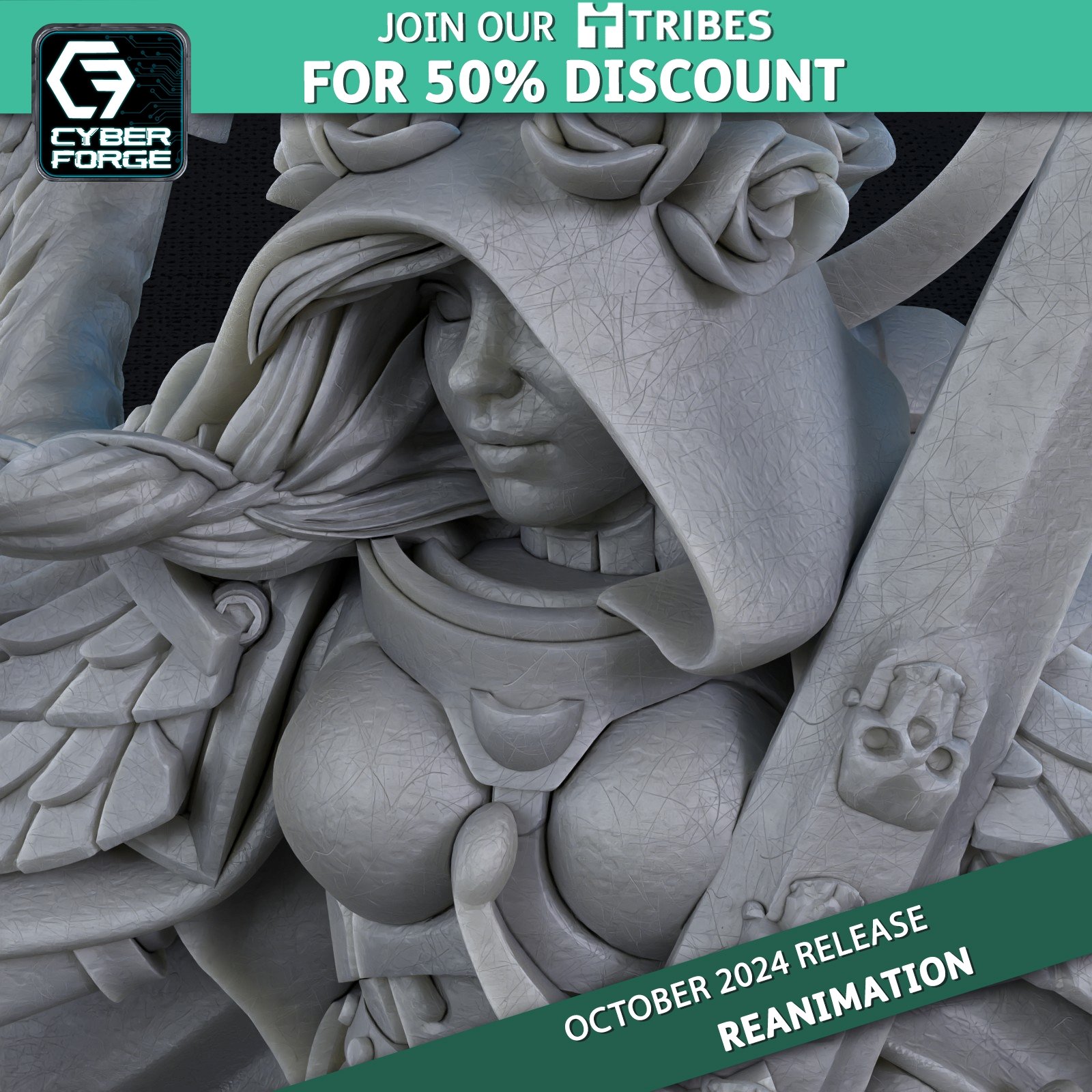 Rostro de Ángel Santa Celestine de Warhammer 40k, figura de miniatura detallada con alas y armadura, para coleccionistas y juegos de mesa