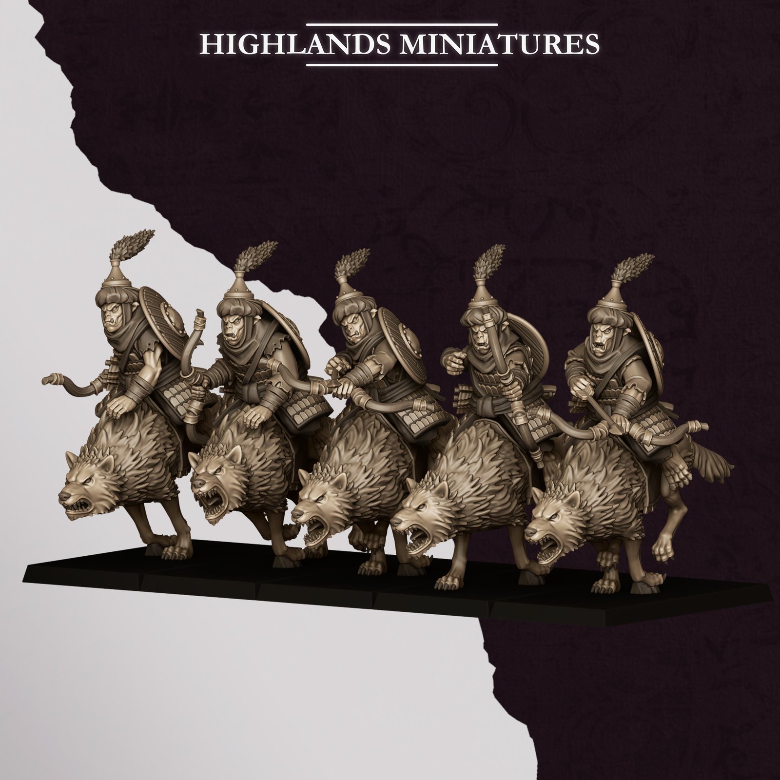 Jinetes Arquero de Lobo Hogoblins Regimiento (3)