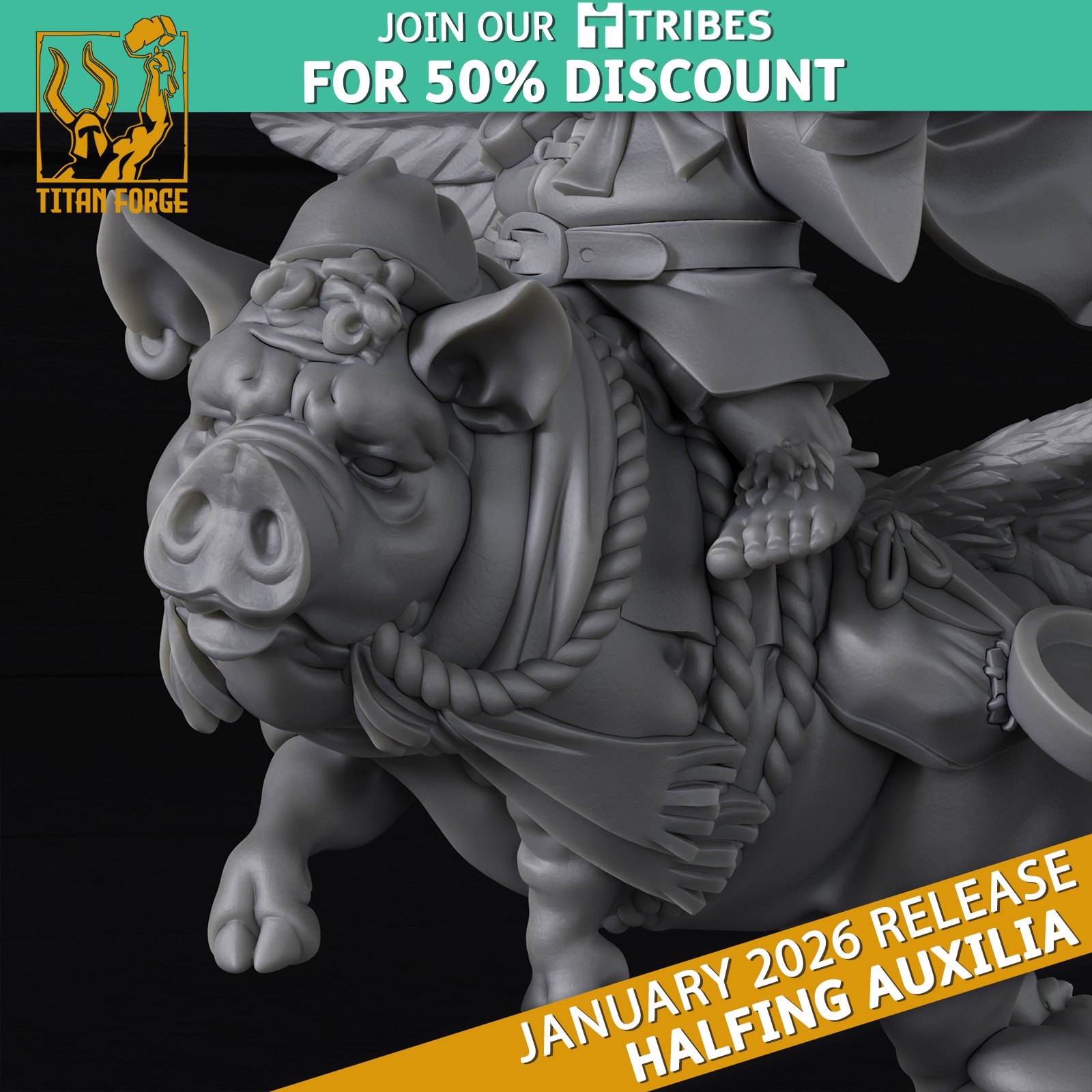 Halfling Mage on Pig 4